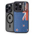New Zealand Flag Distressed iPhone 15 Pro Kickstand Case